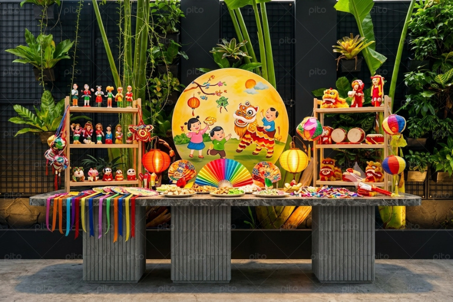 Decor Bàn Tiệc Trung Thu Set 1