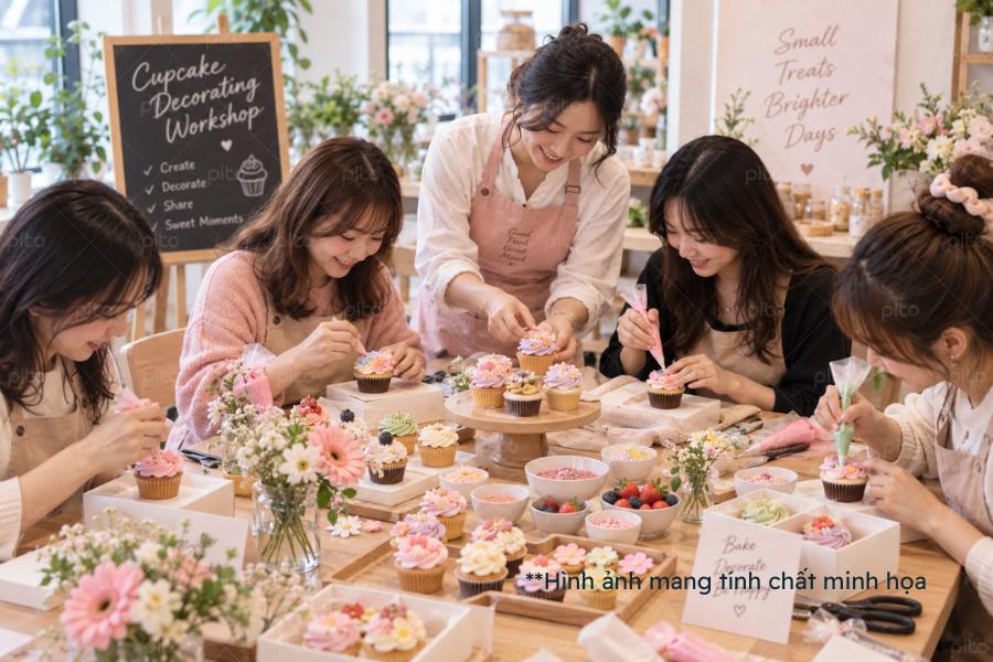 Workshop Trang Trí Bánh Cupcake 