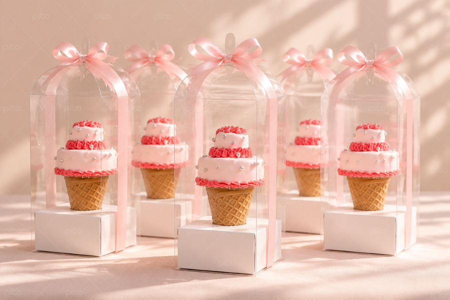 Gift box Bánh kem mini ốc quế