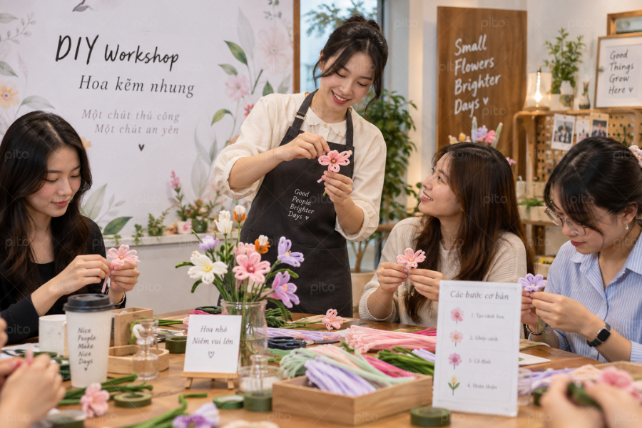 Workshop Làm Hoa Kẽm Nhung
