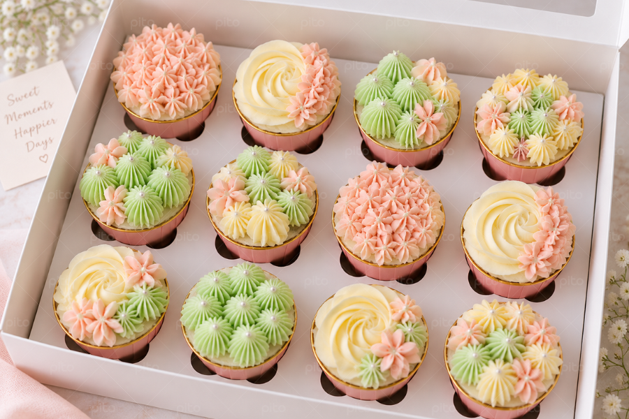 30 Bánh Cupcake Trang Trí Kem